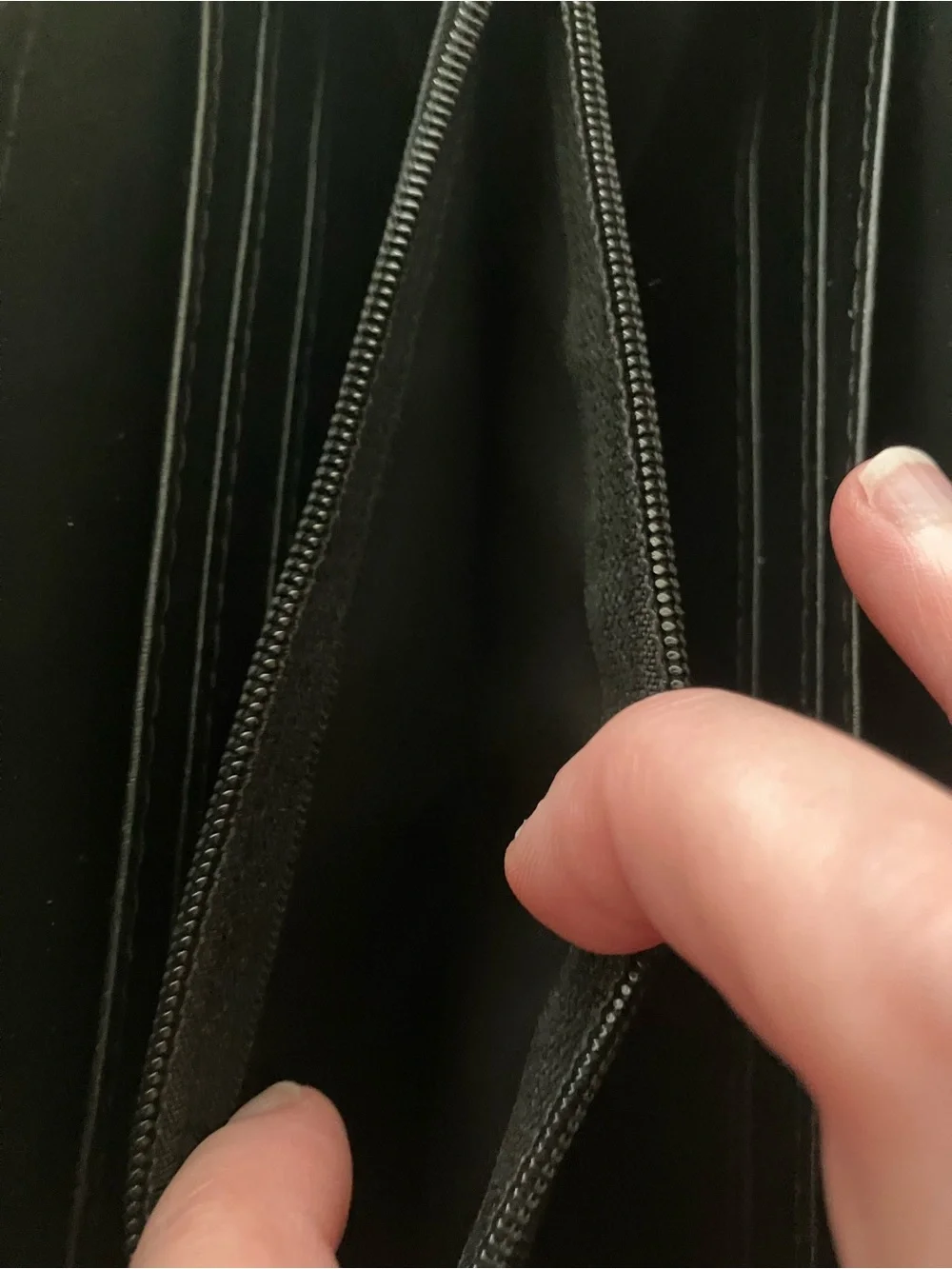 Brown Faux Ostrich Zip-Around Wallet